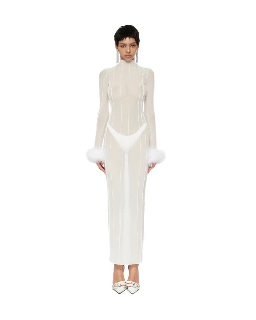 white christmas dresses FANCI CLUB (white) rosette mini skirt and corset set