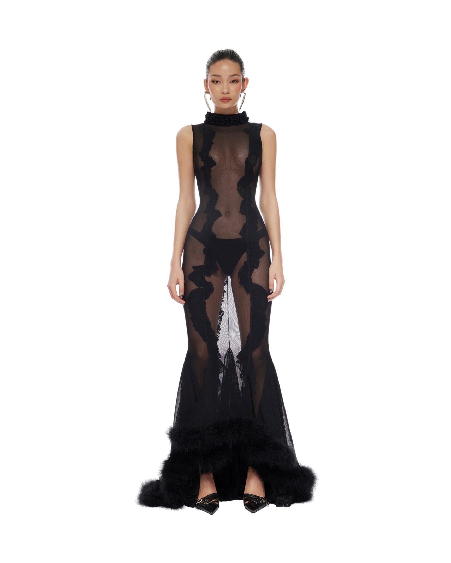 Serpent High-low Fishtail Evening Gown