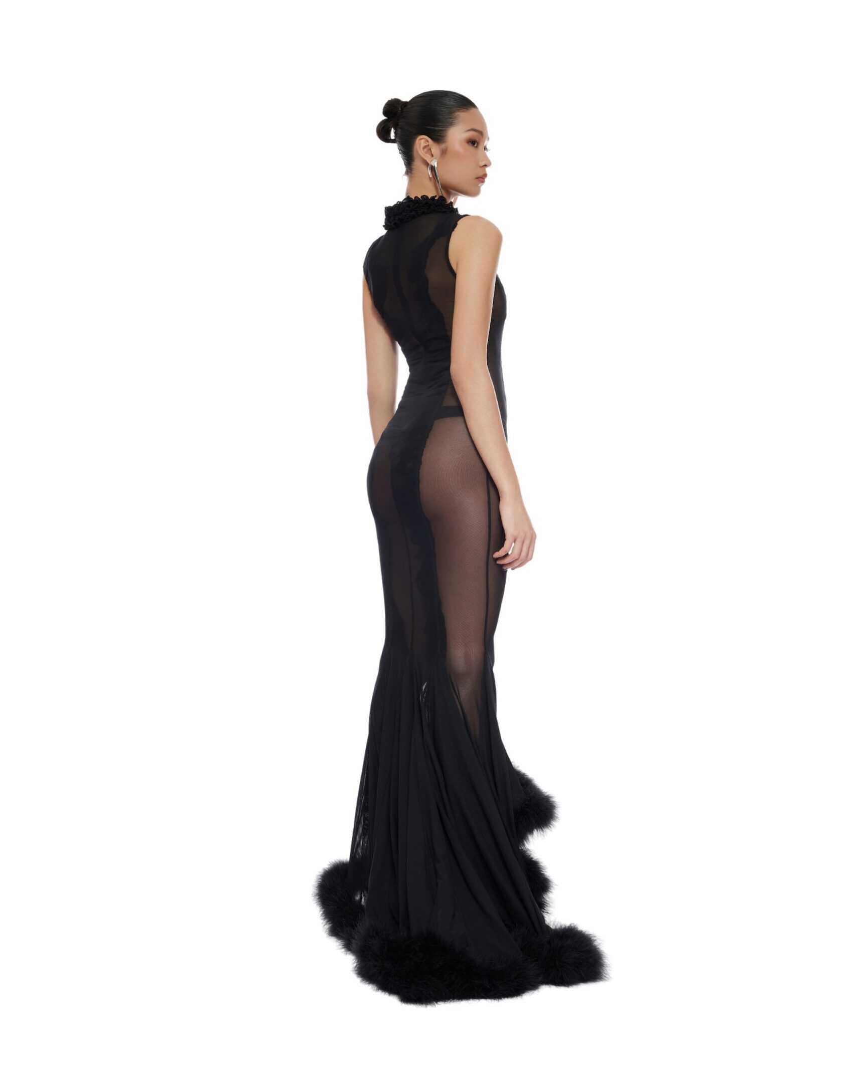 Serpent High-low Fishtail Evening Gown