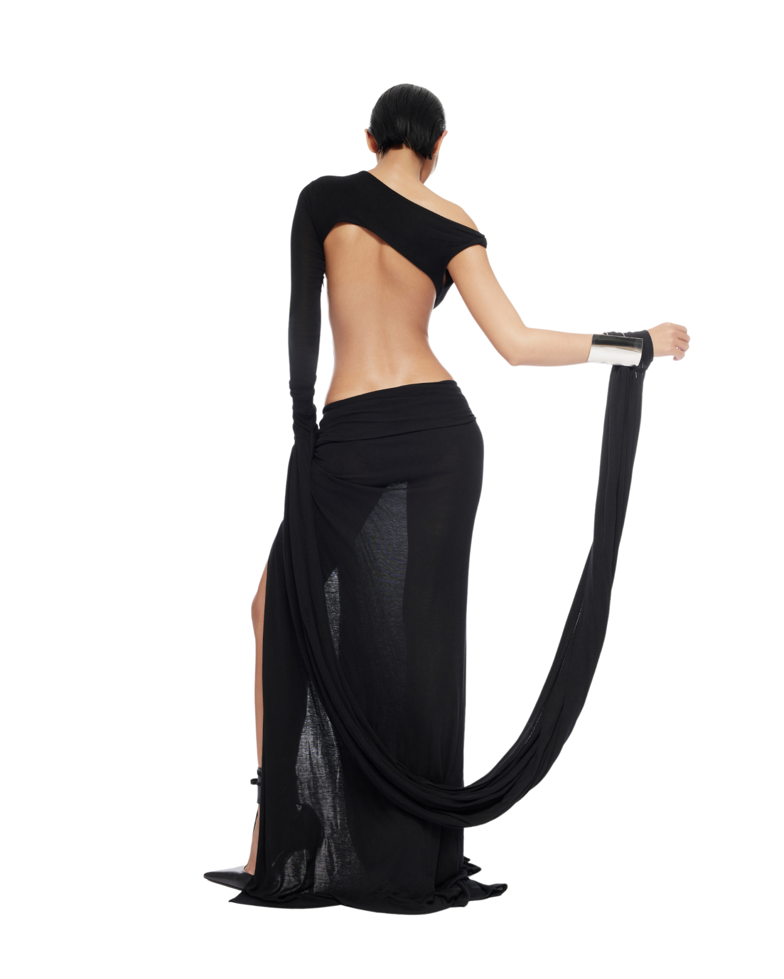 white christmas dresses Fanci Club The Assassin Long Dress Black