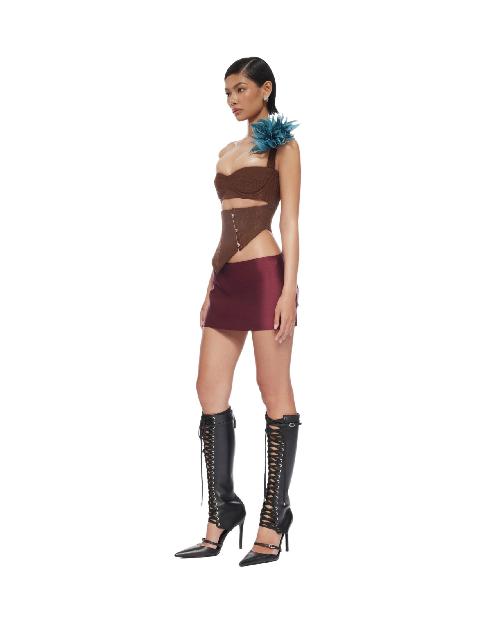 Primrose Brown Cut-out Corset