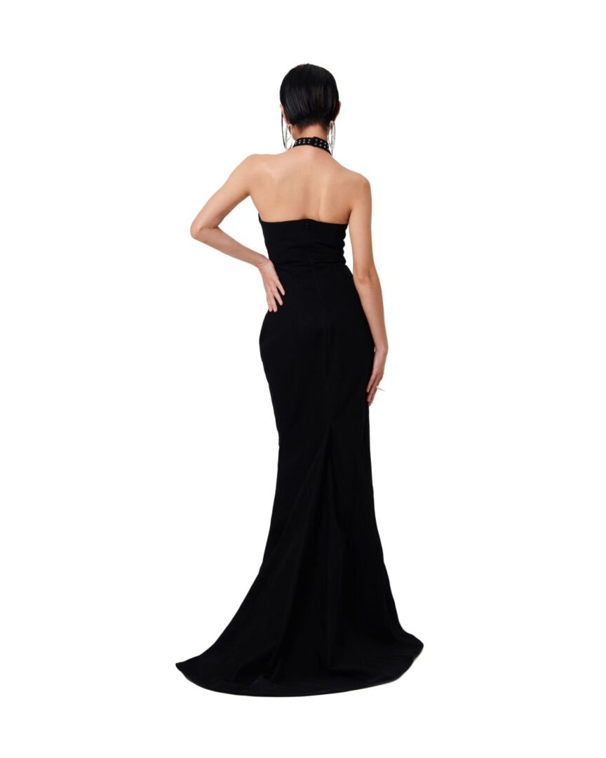 ■FANCY CLUB■ Lace shirring layered one-piece BLACK F25QD81 DRESS - [FANCY CLUB]