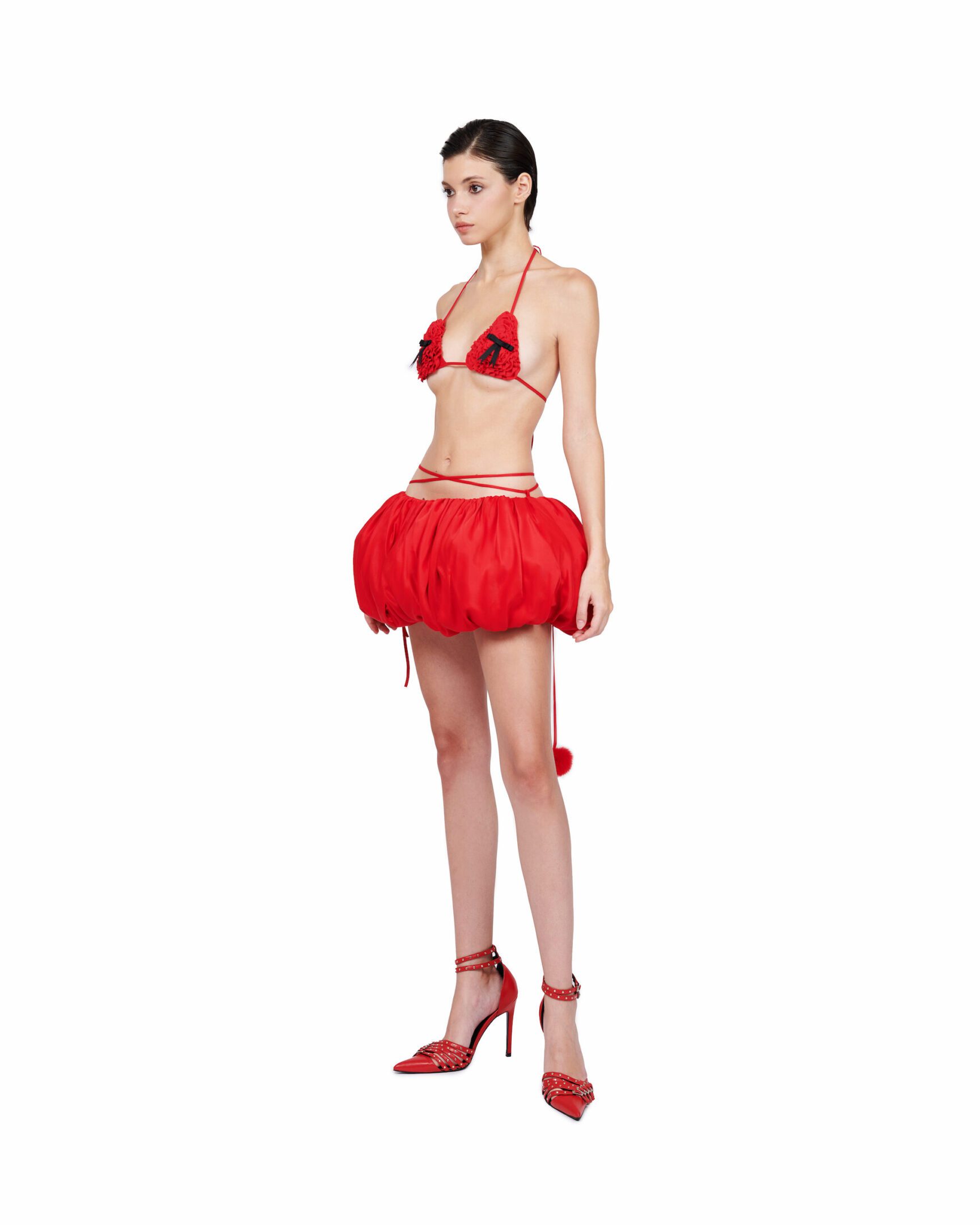 Candy Red Bloomers Mini Skirt