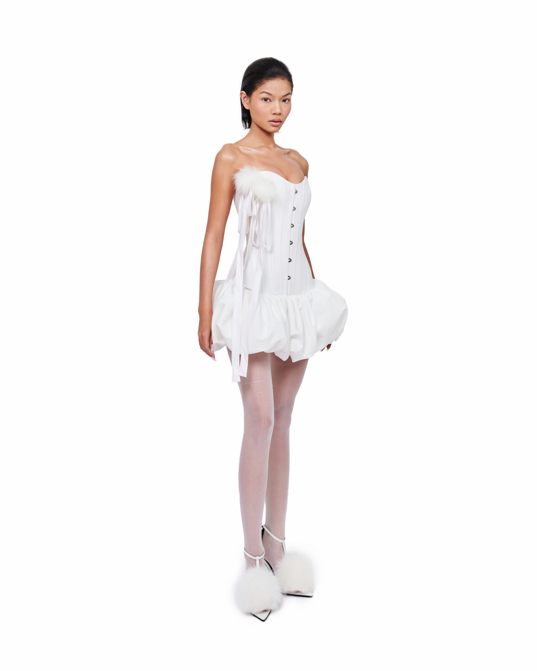 Snowlady Puff Mini Dress