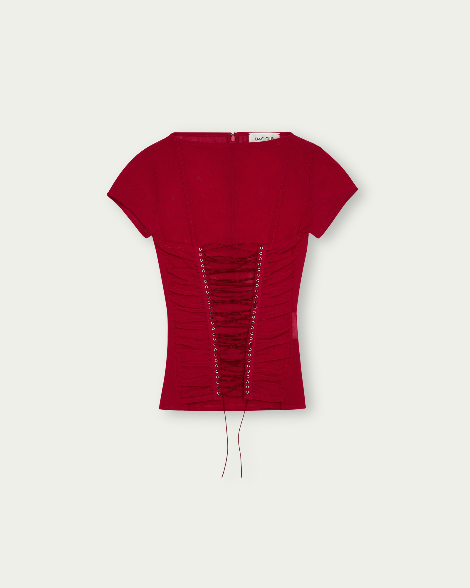 Vermillion Lace-up T-shirt — Fancì Club