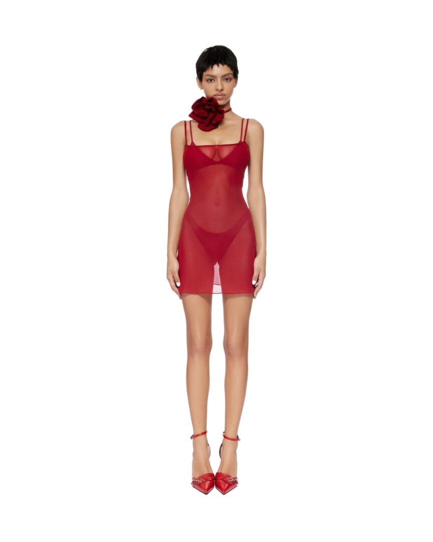 【関税込み】Fanci Club レッド Sawft Bodycon ミニワンピース Sawft Bodycon Dress — Fancì Club