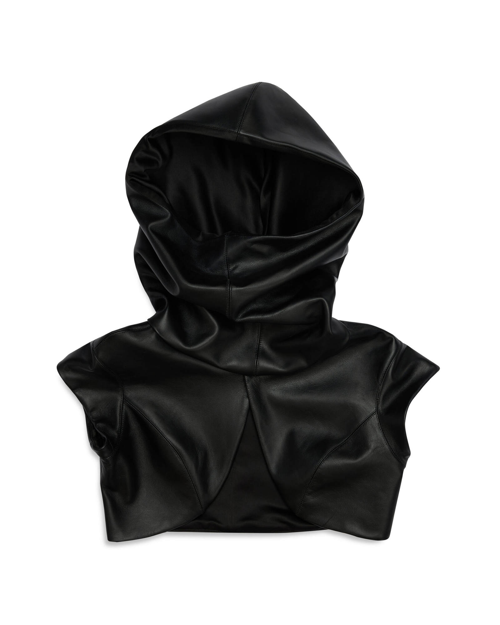 Crest Leather Hoodie — Fancì Club