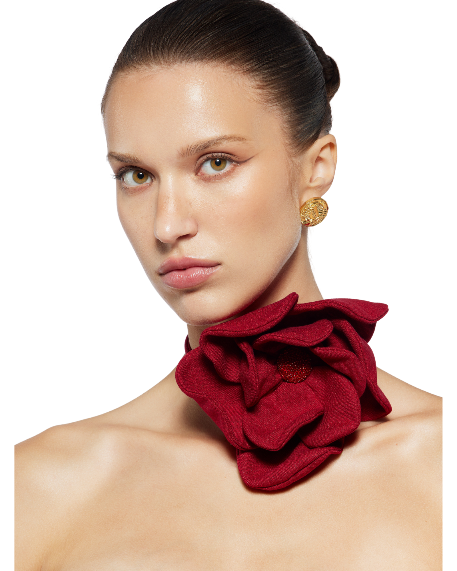 トップス Rose choker satin puff blousetreaturself Rose choker satin puff blouse | ファッション通販サイト NUGU