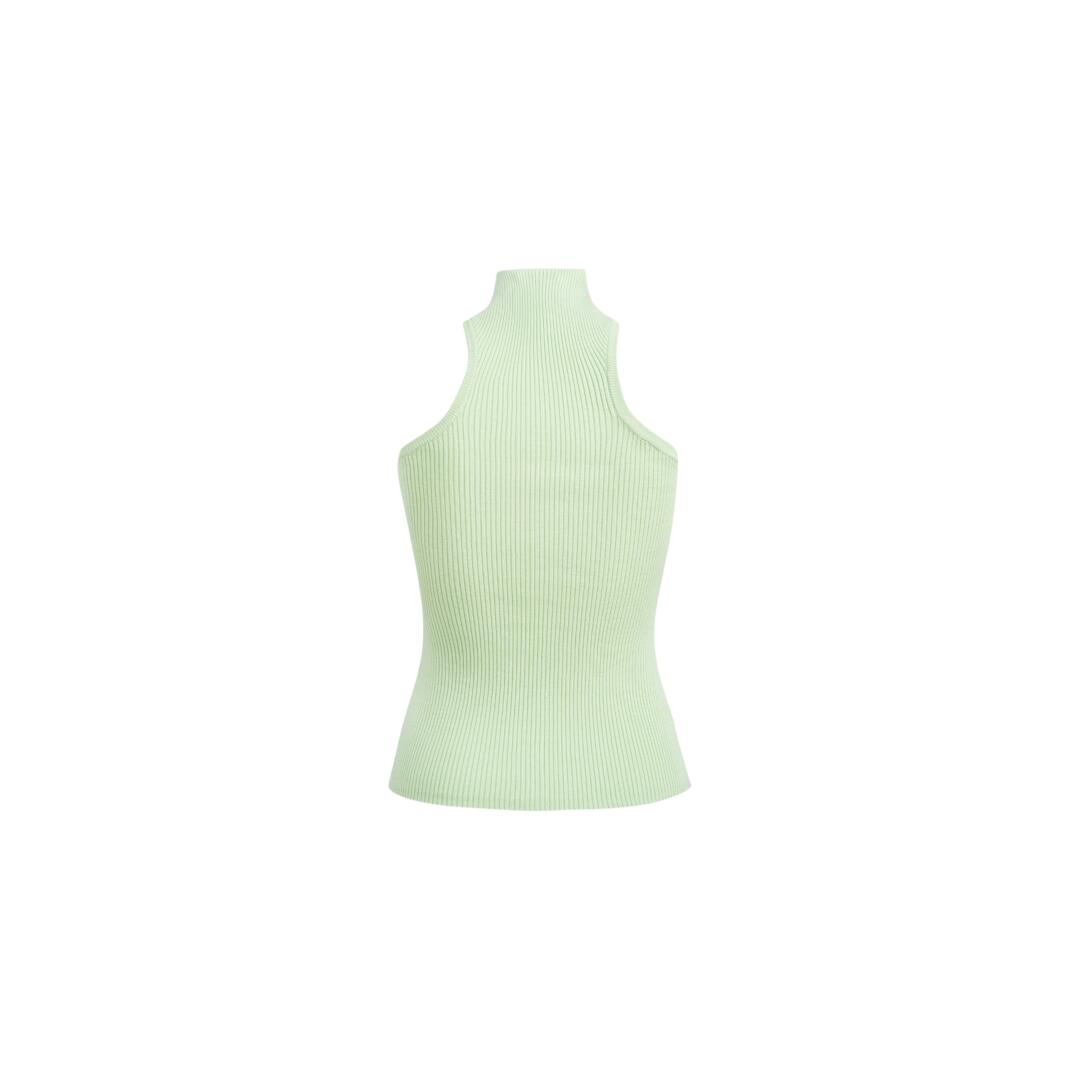 Knitted Turtleneck Tank Top — Fancì Club