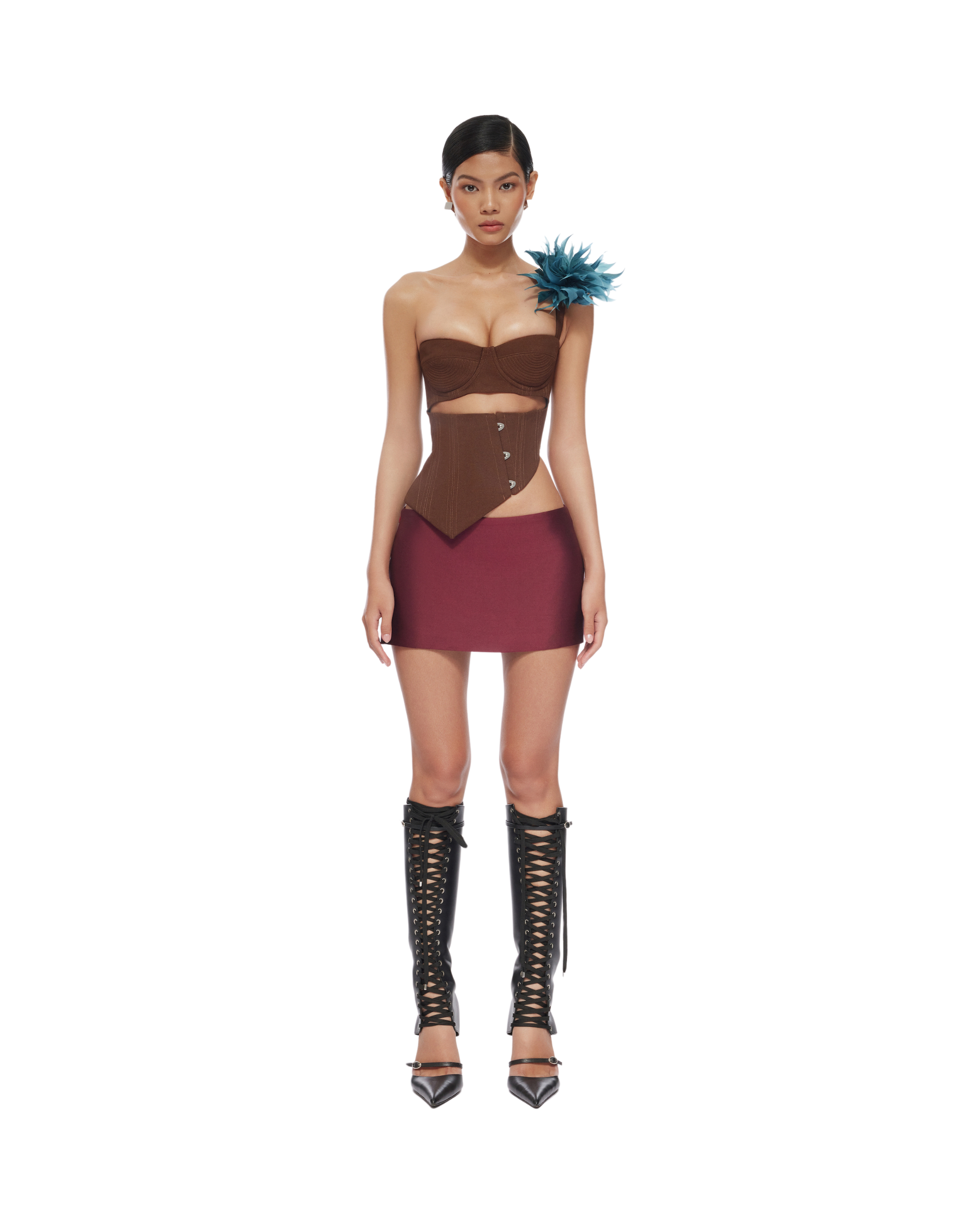 Primrose Brown Cut-out Corset