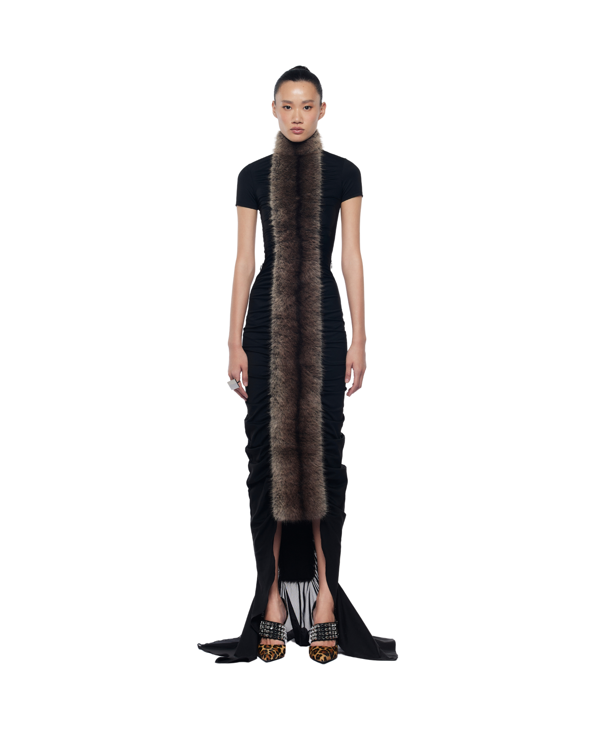 Weasel Fur Long Dress