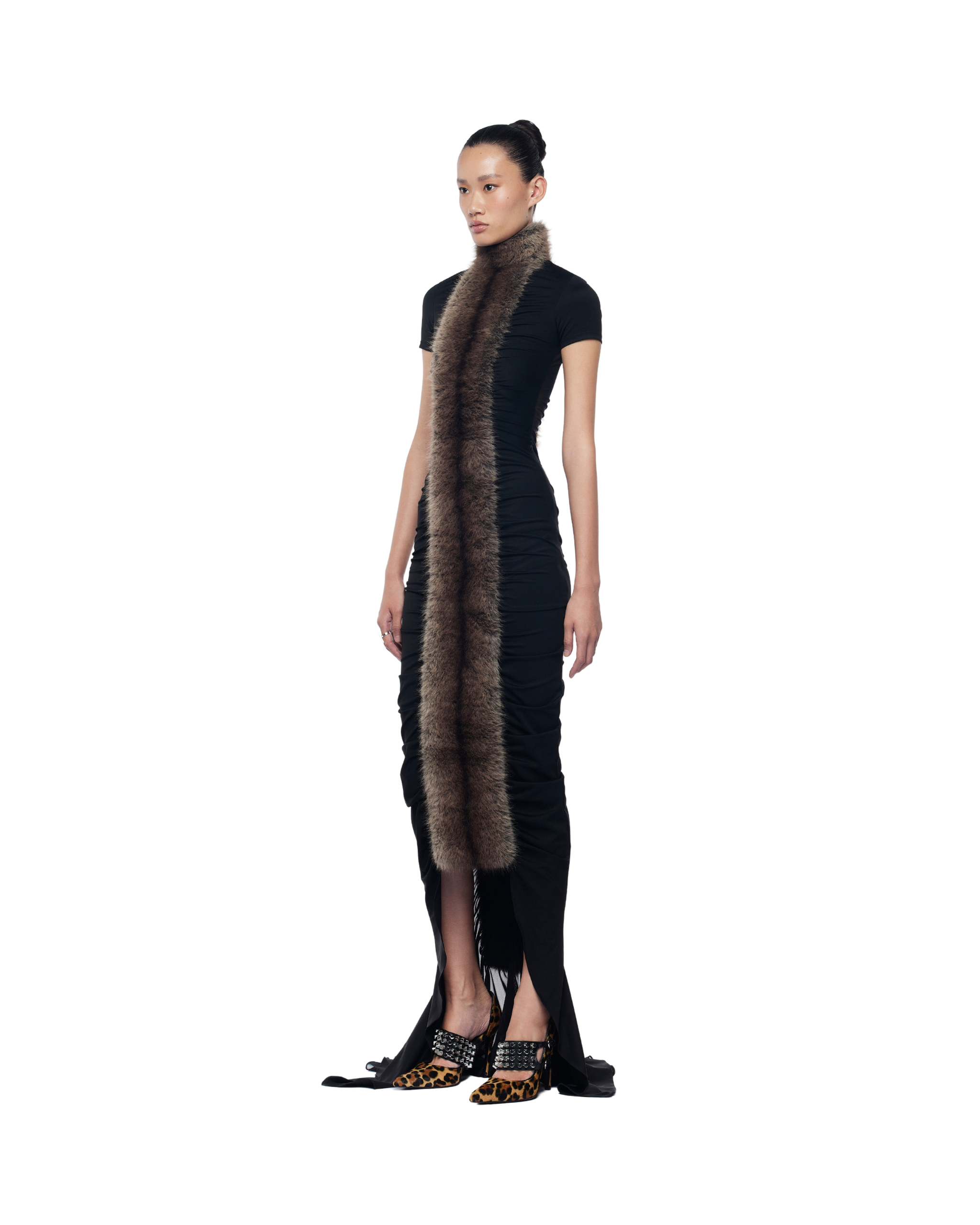 Weasel Fur Long Dress