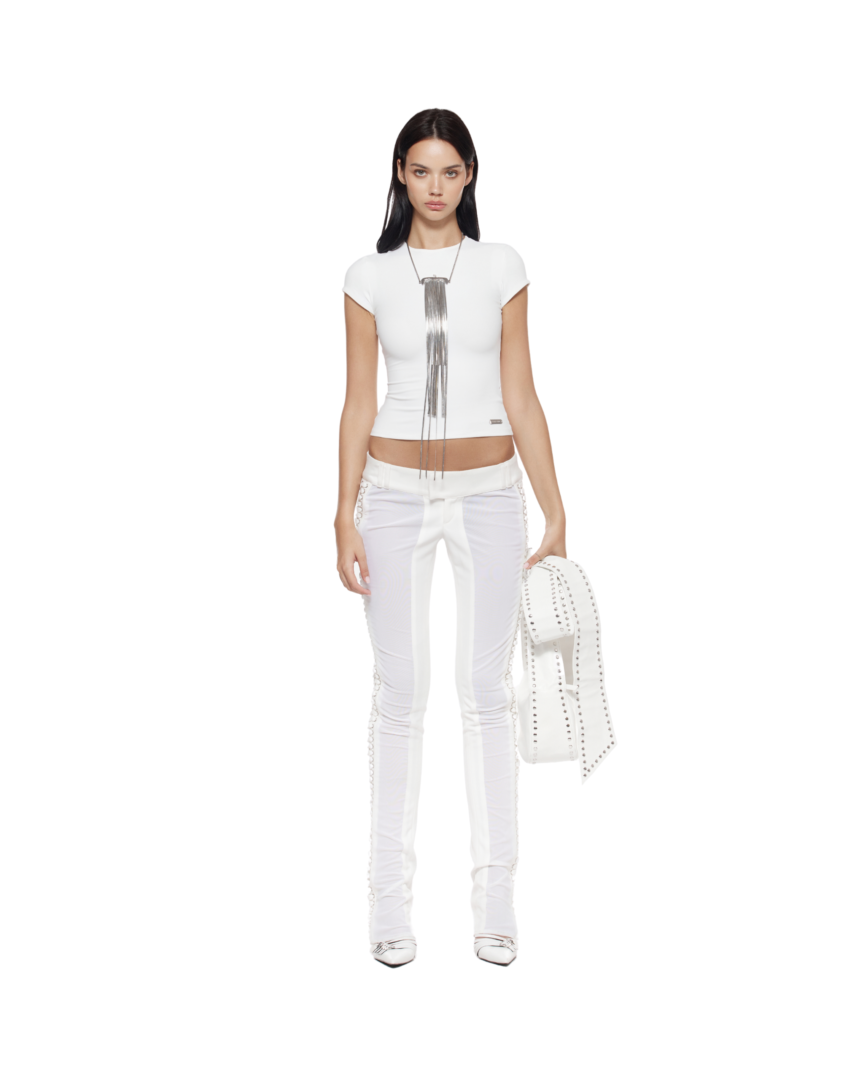 ◆fancy club◆ Race Star Layered Tee WHITE F25QB118 Hot Shot Race Club Jersey Tee - White/combo | Fashion Nova