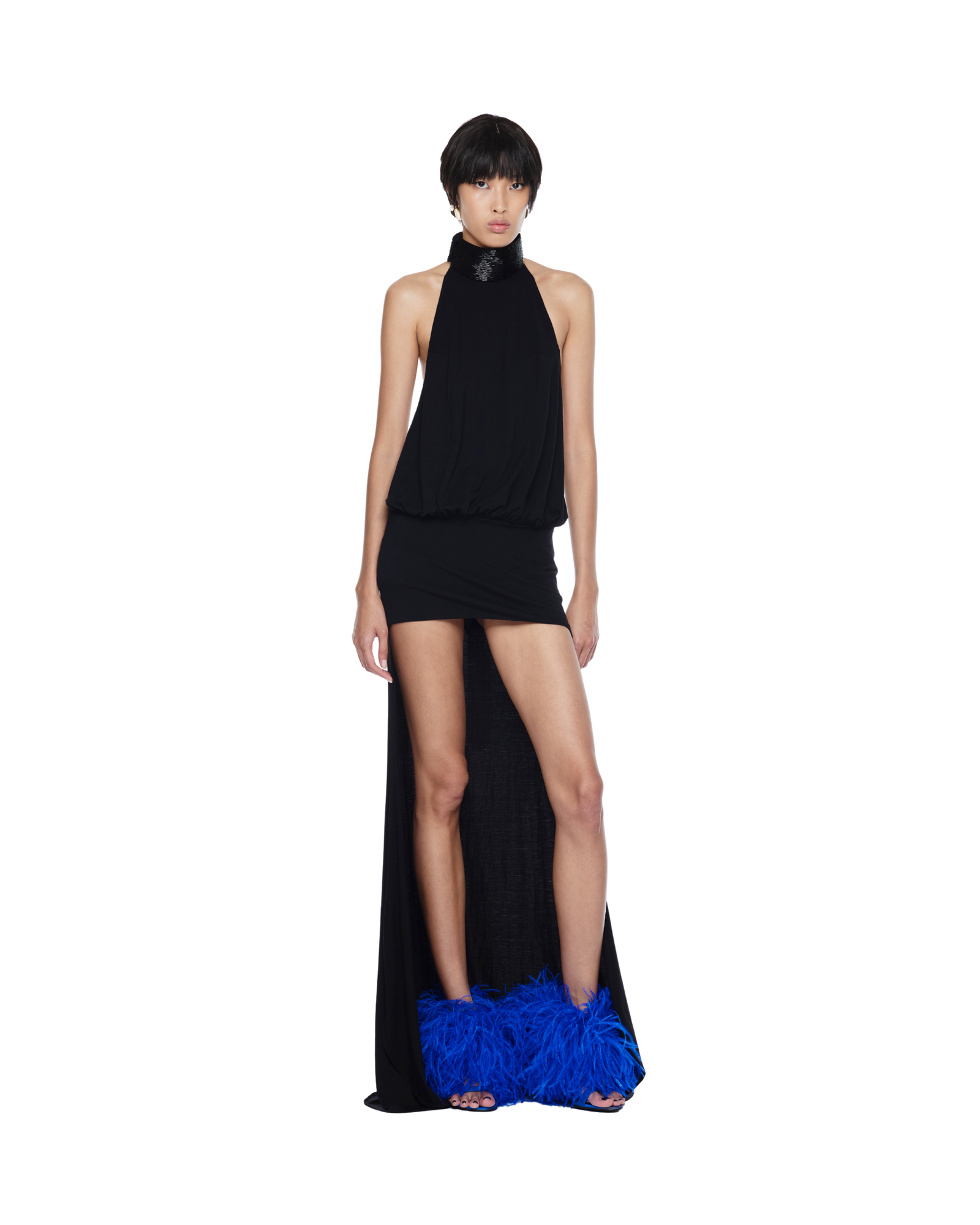 Extended Back-Tail Mini Dress