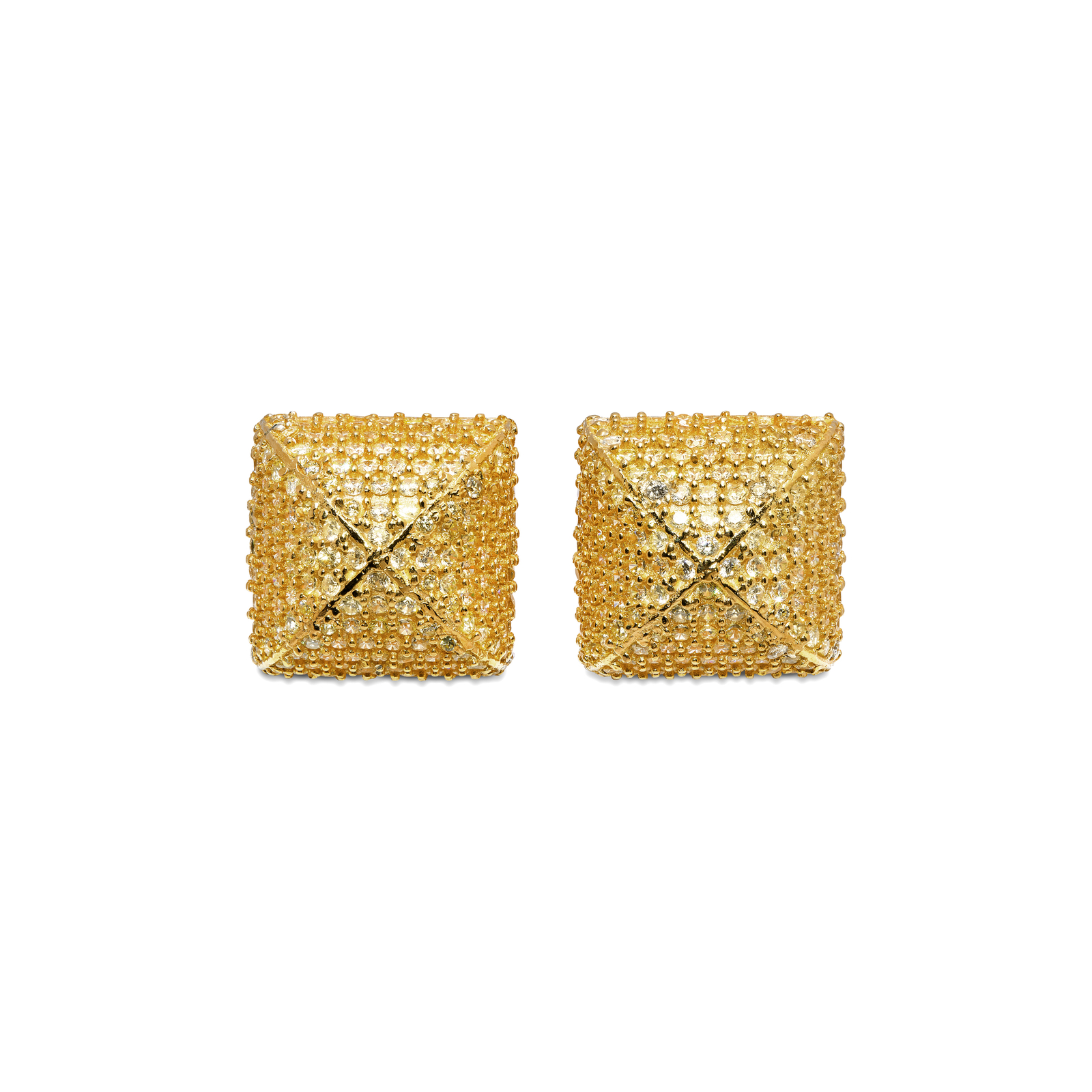Posh Stud Earrings With Pavé