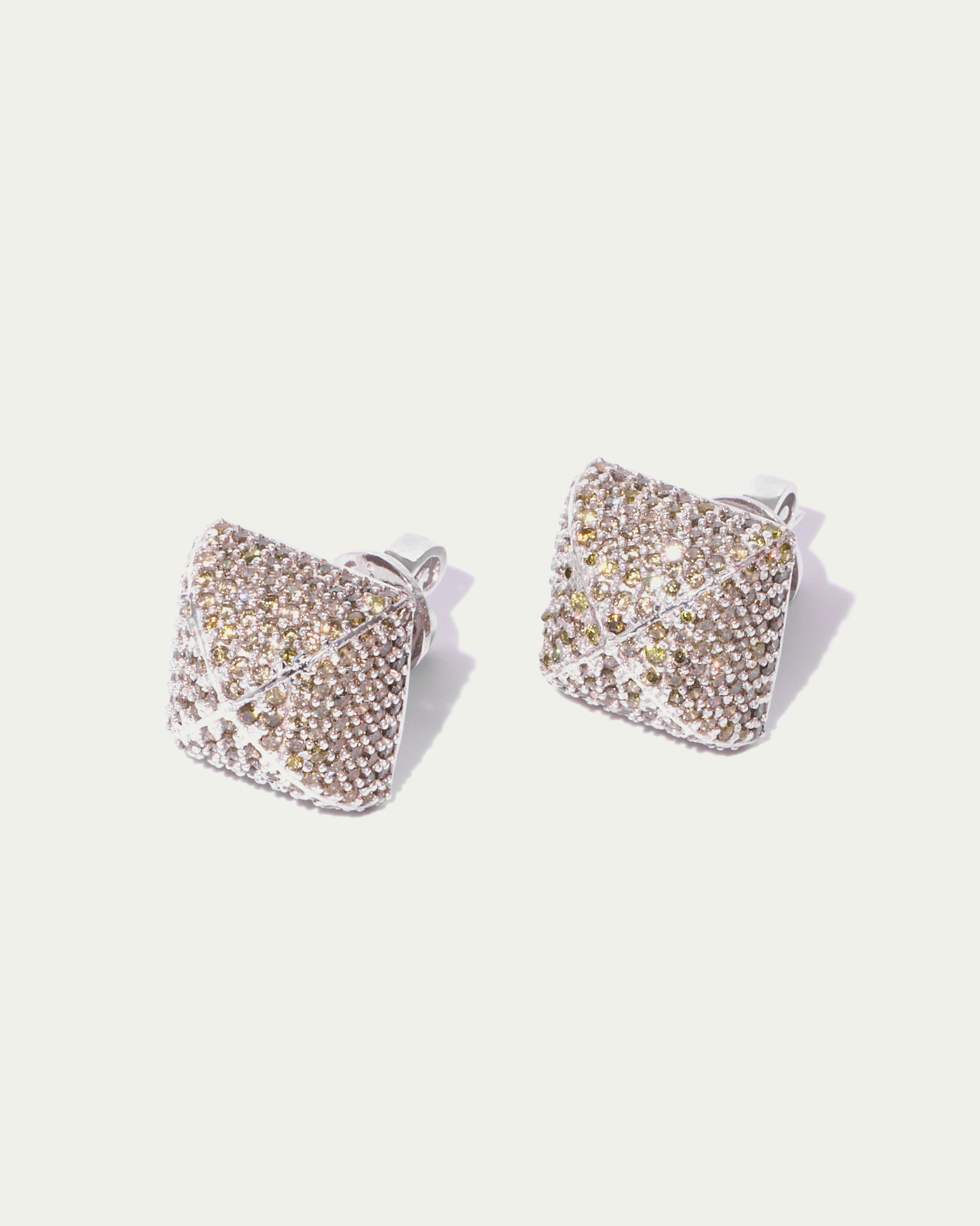 Posh Stud Earrings With Pavé