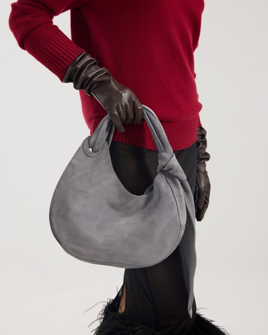 Crescenta Suede Shoulder Bag — Fancì Club