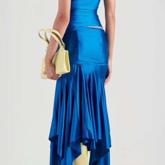 fanci club blue dress FANCI CLUB (blue/denim) corset skirt set
