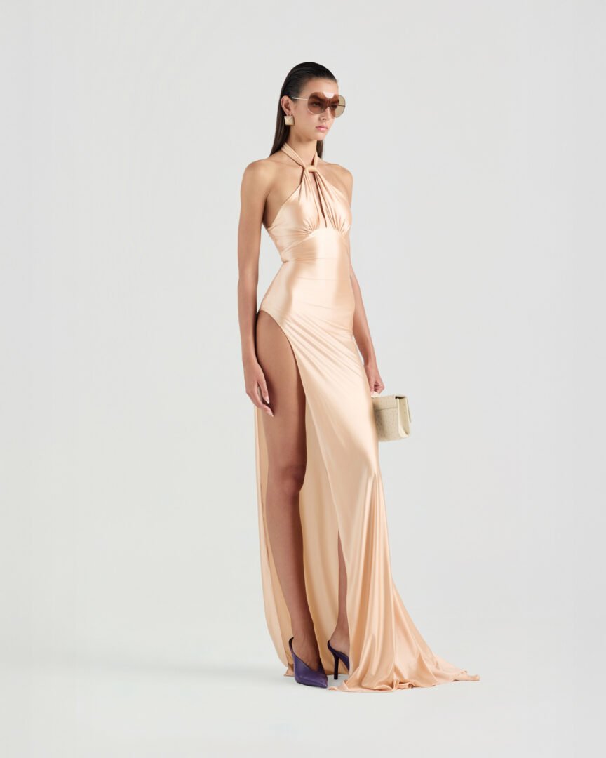 anora maxi dress Anora Thigh-high Slit Long Dress — Fancì Club