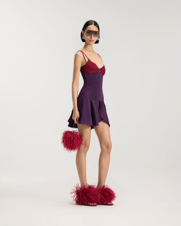 hello kitty in a dress Fanci Club Purple Ruffle Halter Neck Dress Size XS – Mine & Yours main image 0