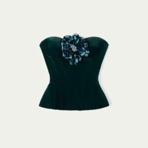 Bound Velvet Cupped Corset